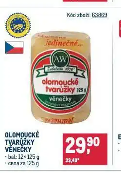Makro Olomoucké tvarůžky věnečky nabídka