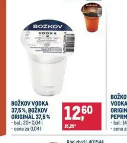 Makro Božkov vodka, božkov orihinál nabídka