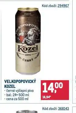 Makro Velkopopovický kozel černý nabídka