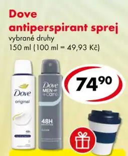 CBA DOVE antiperspirant sprej nabídka