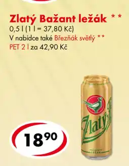CBA Zlatý Bažant ležák nabídka