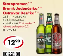 CBA Staropramen Braník Jedenáctka Ostravar Desítka nabídka
