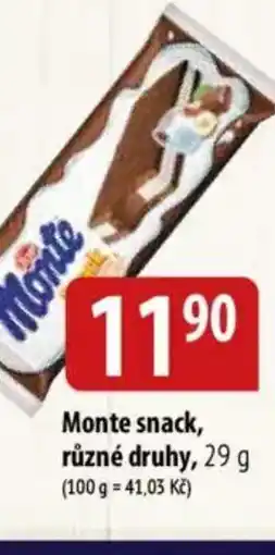 Bala Monte snack nabídka