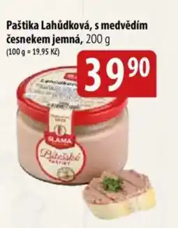 Bala Paštika Lahůdková, s medvědím česnekem jemná nabídka