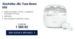 Datart Sluchátka JBL Tune Beam bílá nabídka