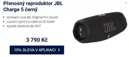 Datart Přenosný reproduktor JBL Charge 5 černý nabídka