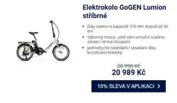 Datart Elektrokolo GOGEN Lumion stříbrné nabídka