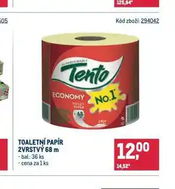 Makro Tento toaletní papír nabídka