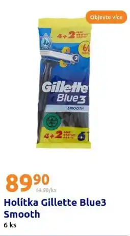 Action Holítka gillette blue3 smooth nabídka
