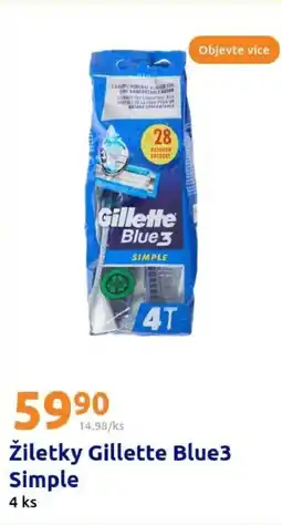 Action Žiletky gillette blue3 simple nabídka