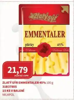 Kubík potraviny Zlatý sýr emmentaler 45% nabídka