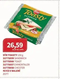 Kubík potraviny ZOTT Sýr toasty nabídka