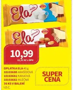 Kubík potraviny Oplatka Ela nabídka