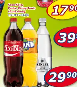 ESO MARKET COCA-COLA,FANTA,KINLEY TONIC různé druhy nabídka