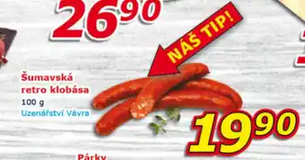 ESO MARKET Šumavská retro klobása nabídka