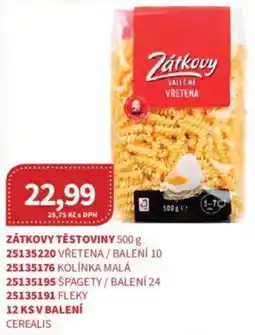 Kubík potraviny Zátkovy těstoviny nabídka