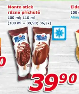 MONTE stick různé příchutě