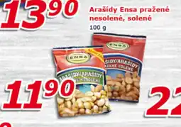 ESO MARKET Arašídy Ensa pražené nesolené, solené nabídka