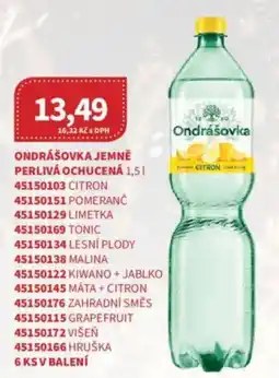 Kubík potraviny Ondrášovka Jemně perlivá ochucená nabídka