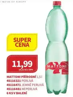 Kubík potraviny MATTONI Přírodní nabídka