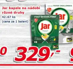 JAR kapsle na nádobí různé druhy