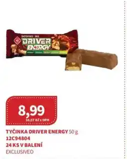 Kubík potraviny Tyčinka Driver energy nabídka