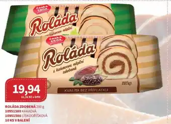Kubík potraviny Roláda zdobená nabídka
