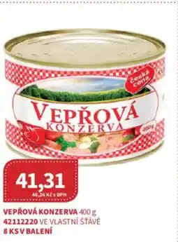 Kubík potraviny Vepřová konzerva nabídka