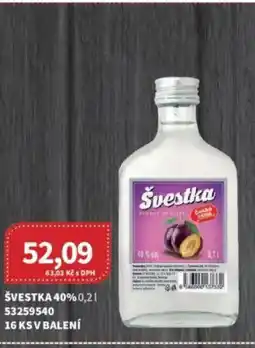 Kubík potraviny Švestka 40% nabídka