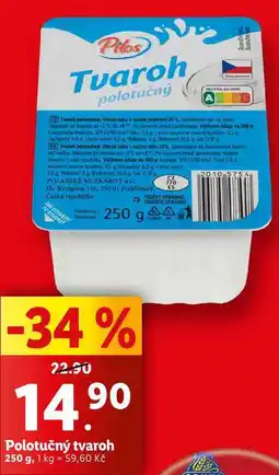 Lidl Polotučný tvaroh, 250 g nabídka