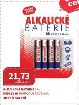 Kubík potraviny Alkalické baterie nabídka