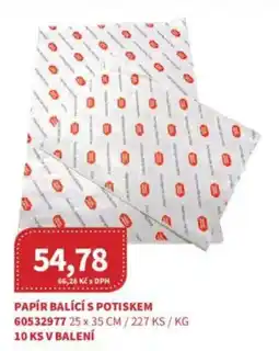 Kubík potraviny Papír balící s potiskem nabídka