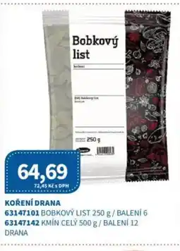Kubík potraviny Koření Drana nabídka