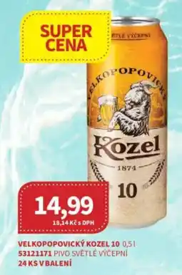 Kubík potraviny Velkopopovický Kozel 10 nabídka