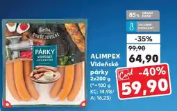Kaufland ALIMPEX Vídeňské párky nabídka