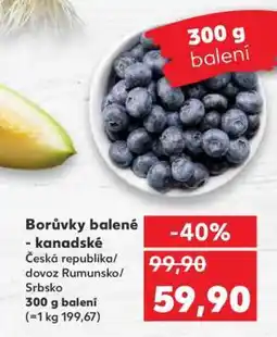 Kaufland Borůvky balené - kanadské nabídka