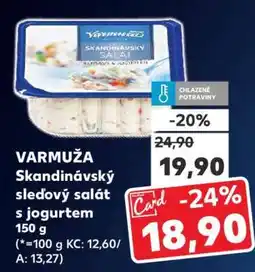 Kaufland VARMUŽA Skandinávský sleďový salát s jogurtem nabídka