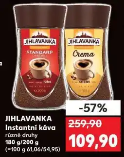 Kaufland JIHLAVANKA instantní káva nabídka