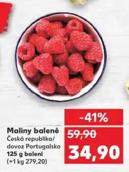 Kaufland Maliny balené nabídka