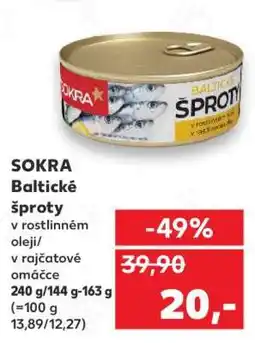 Kaufland SOKRA Baltické šproty nabídka