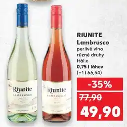 Kaufland Riunite Lambrusco nabídka