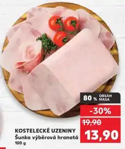 Kaufland KOSTELECKÉ UZENINY Šunka výběrová hranatá nabídka