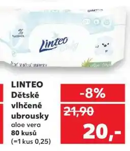 Kaufland LINTEO Dětské vlhčené ubrousky aloe vera nabídka