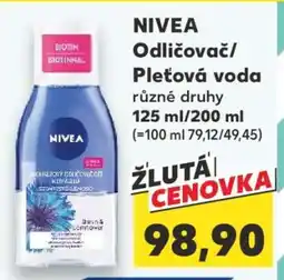 Kaufland NIVEA Odličovač/Pleťová voda nabídka