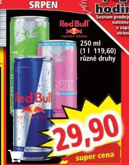 Norma Red Bull energy drink nabídka