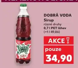 Kaufland DOBRÁ VODA Sirup nabídka