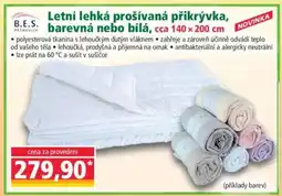 Norma Letní lehká prošívaná přikrývka, barevná nebo bílá, cca 140 x 200 cm nabídka