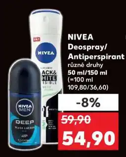 Kaufland NIVEA Deospray/ antiperspirant nabídka