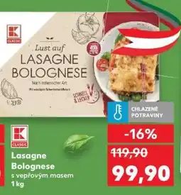 Kaufland Lasagne bolognese nabídka