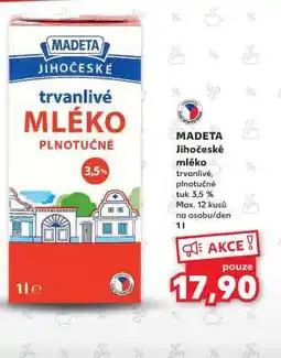 Kaufland MADETA Jihočeské mléko nabídka